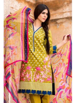 Unstitch,Branded, Women's/Girls Collections,Exquisite Embroidered SwissCotton Range Salwar Kameez(3pcs)