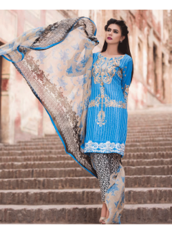 Unstitch,Branded, Women's/Girls Collections,Exquisite Embroidered Swiss Cotton Range Salwar Kameez 