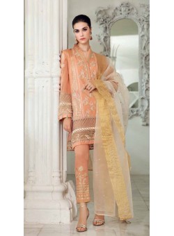 Unstitch,Branded, Women's/Girls Collections,Embroidered Karandi Net Front with Sequins, Embroidered Dupatta, Embroidered Back, Sleeves, Zari Tassels &  Dyed Inner, Salwar Kameez