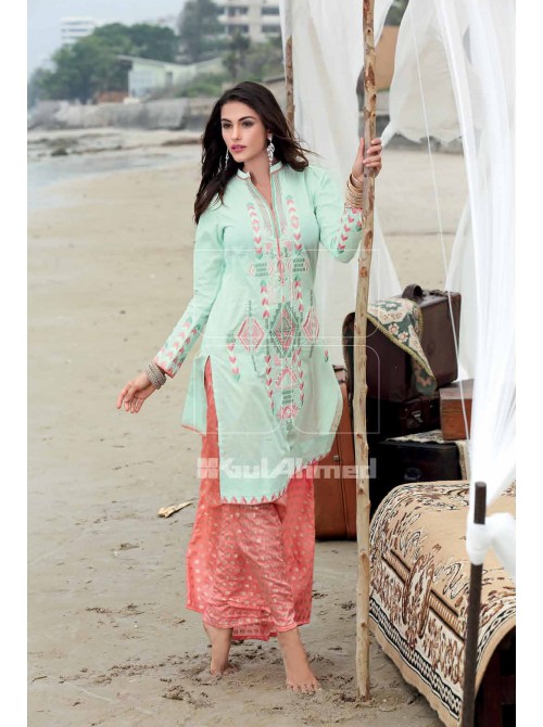 Unstitch,Branded, Women's/Girls Collections,Single Embroidered Cotton Kameez