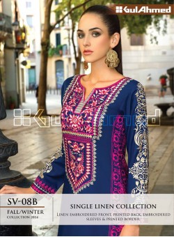 Unstitch,Branded, Women's/Girls Collections,Single Twill Viscose Embroidered Cotton Kameez