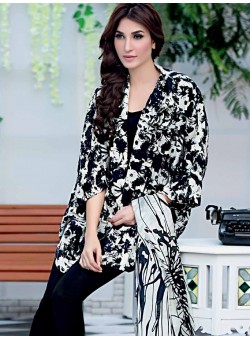 Unstitch,Branded, Women's/Girls Collections,Soya Silk Embroidered Printed Shirt ,Silk Dupatta and Dyed Salwer Kameez(3pcs)