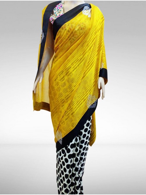 Crepe Georgette Designer Saree