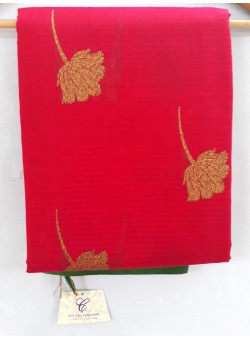 RED COTTON SILK BUTA SAREE NY-1