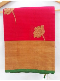 RED COTTON SILK BUTA SAREE NY-1