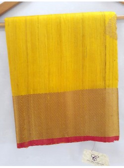 Yellow Kadwa Buta Tussar Saree NY-3