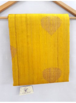 Yellow Kadwa Buta Tussar Saree NY-3